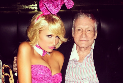 Hugh Hefner e Paris Hilton