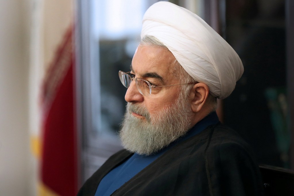 Presidente do Irã, Hassan Rouhani, durante reunião com o Conselho Social do Irã, em Teerã