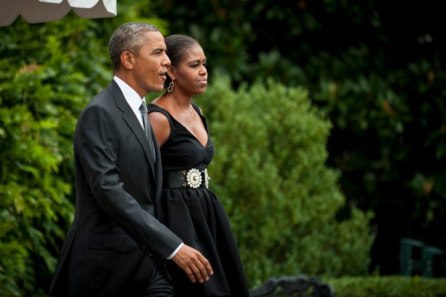 Barack Obama e Michelle Obama partem para um casamento em Nova York - 30/08/2014