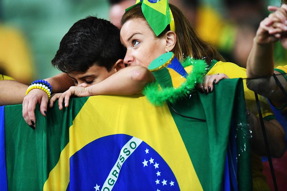 Torcedores antes da partida entre Brasil e Chile válida pelas Eliminatórias da Copa da Rússia no Allianz Parque, em São Paulo - 10/10/2017