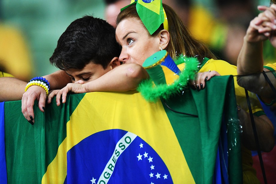 Torcedores antes da partida entre Brasil e Chile válida pelas Eliminatórias da Copa da Rússia no Allianz Parque, em São Paulo - 10/10/2017