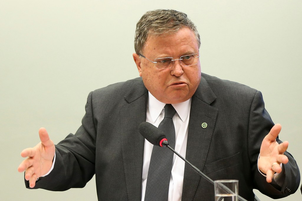O ministro da Agricultura, Blairo Maggi, durante audiência pública na Comissão de Fiscalização Financeira e Controle (CFFC) da Câmara dos Deputados, em Brasília (DF) - 31/10/2017