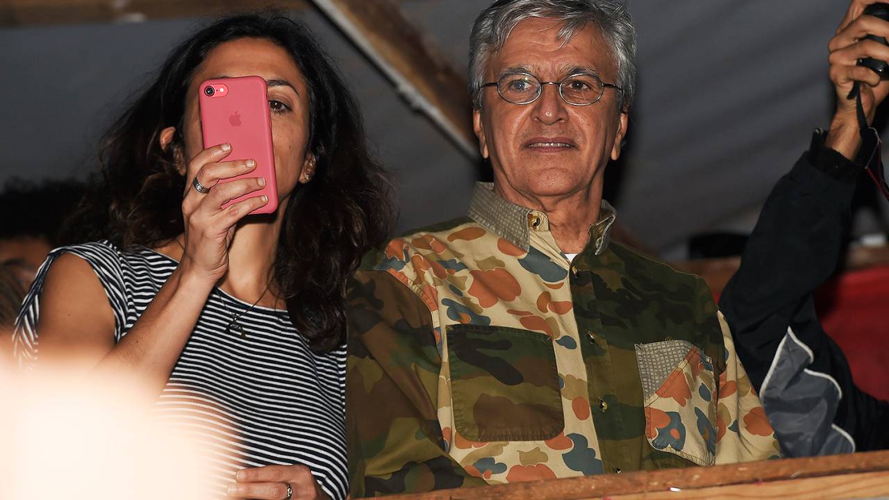 Caetano Veloso no acampamento do MTST, em São Bernardo