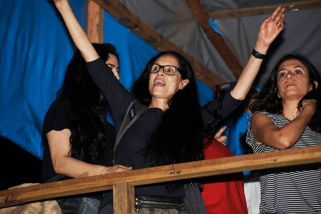 Sonia Braga, no acampamento do MTST, em São Bernardo do Campo - 30/10/2017 Sonia Braga, no acampamento do MTST, em São Bernardo do Campo - 30/10/2017