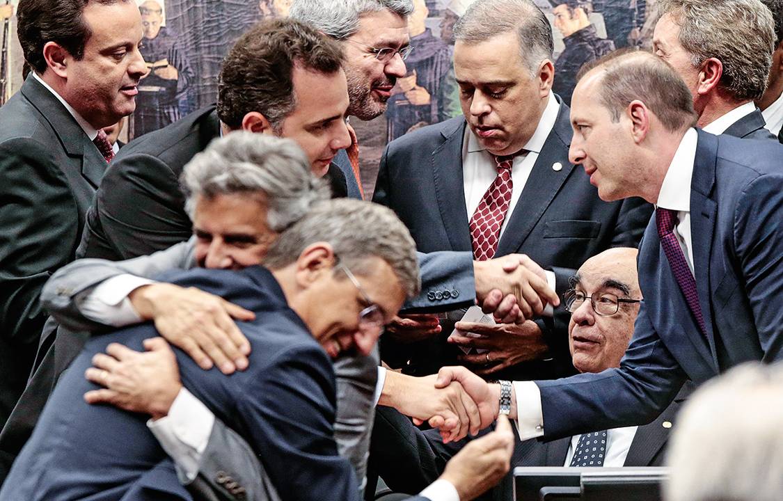Revista Veja Matéria: CCJ vota denúncia contra o presidente Michel Temer Governo comemora vitória Foto: Cristiano Mariz Data: 18/10/2017 Local: Câmara dos Deputados - Brasília - DF