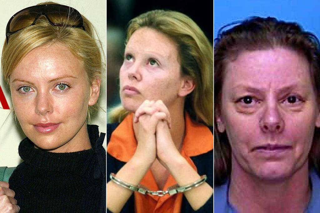 Charlize Theron em 2003, como Aileen Wuornos em “Monster – Desejo Assassino”, e a verdadeira Aileen Wuornos Charlize Theron em 2003, como Aileen Wuornos em 'Monster – Desejo Assassino', e a verdadeira Aileen Wuornos