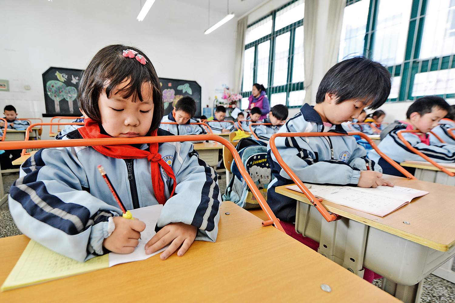 Осанка в китайских школах