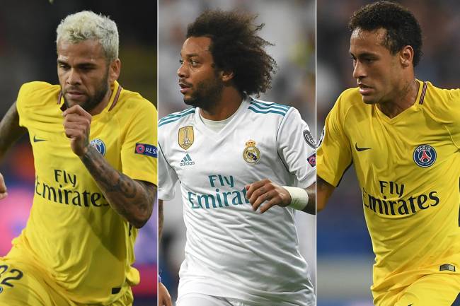 Daniel Alves, Marcelo e Neymar