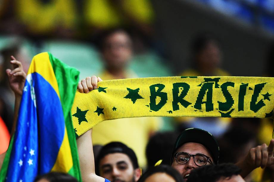 Torcida durante a partida entre Brasil e Chile, válida pela Eliminatória da Copa do Mundo da Russia 2018, no Estádio Arena Allianz Parque em São Paulo (SP) - 10/10/2017