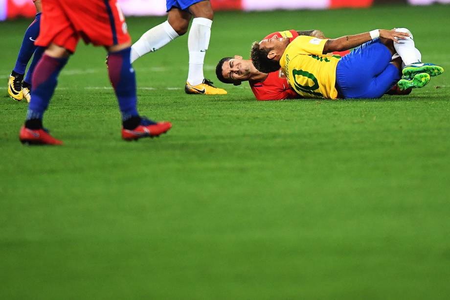 Neymar, do Brasil, em partida contra o Chile, válida pela 18ª rodada das Eliminatórias Sul-Americanas para a Copa do Mundo de 2018, no estádio Allianz Parque, na zona oeste da capital paulista - 10/10/2017