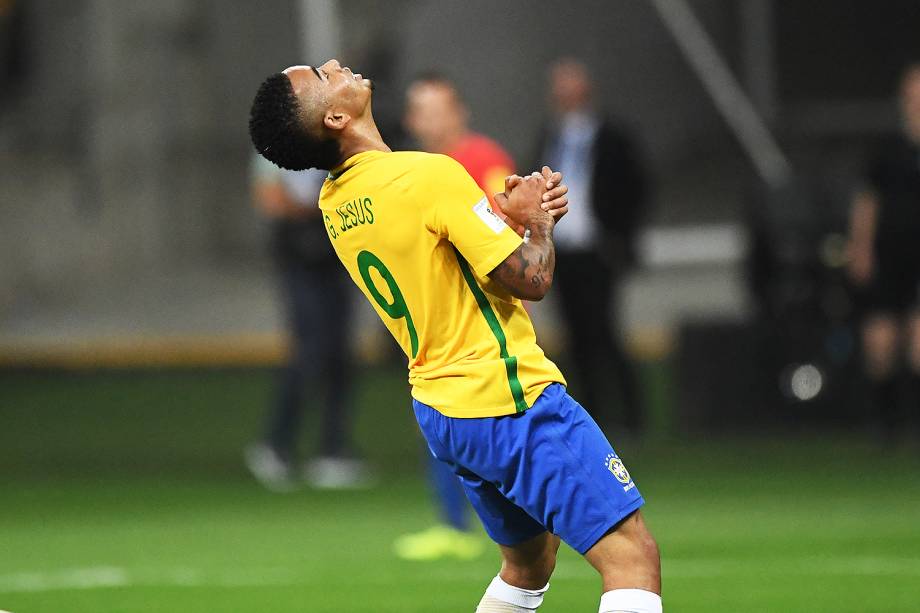 Gabriel Jesus durante jogo Brasil e Chile na Arena Allianz Parque, na zona Oeste da capital paulista - 10/10/2017