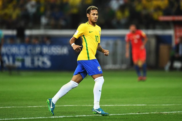 Neymar, do Brasil, em partida contra o Chile, válida pela 18ª rodada das Eliminatórias Sul-Americanas para a Copa do Mundo de 2018, no estádio Allianz Parque, na zona oeste da capital paulista - 10/10/2017