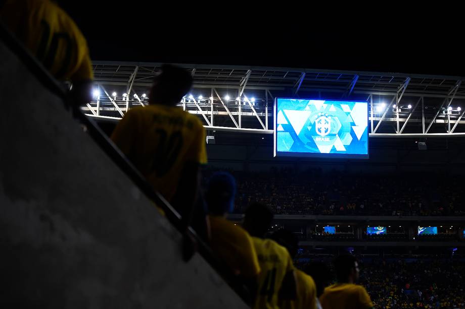 Torcida durante a partida entre Brasil e Chile, válida pela Eliminatória da Copa do Mundo da Russia 2018, no Estádio Arena Allianz Parque em São Paulo (SP) - 10/10/2017