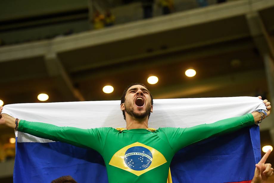 Torcida durante a partida entre Brasil e Chile, válida pela Eliminatória da Copa do Mundo da Russia 2018, no Estádio Arena Allianz Parque em São Paulo (SP) - 10/10/2017