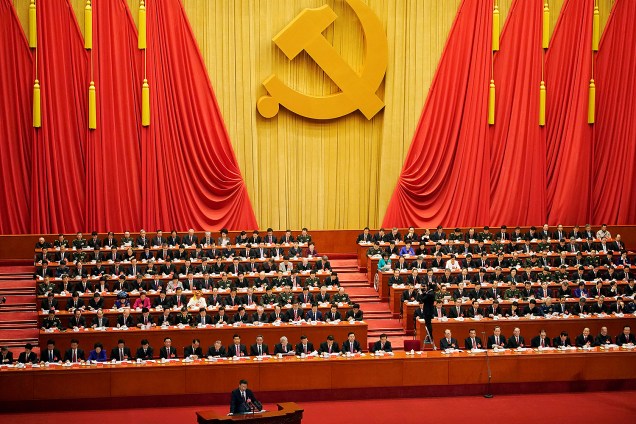 Presidente da China, Xi Jinping, durante abertura do Congresso do Partido Comunista, em Pequim 18/10/2017