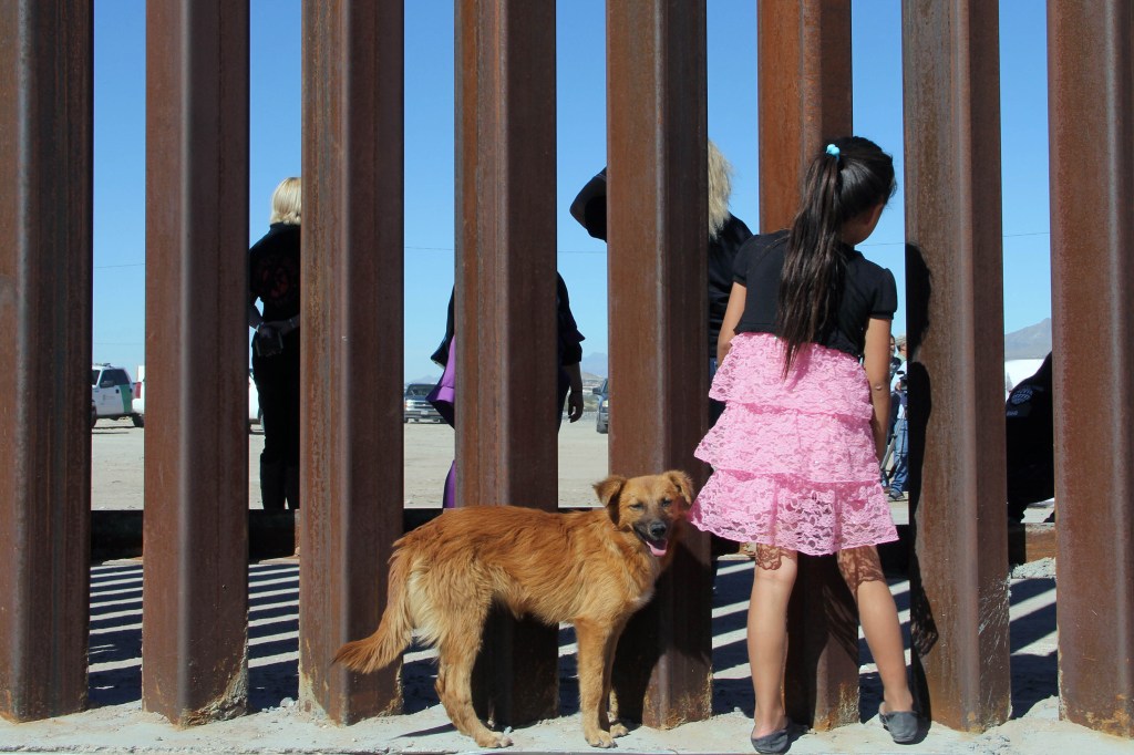 Imagens do dia - Criança na fronteira entre México e EUA