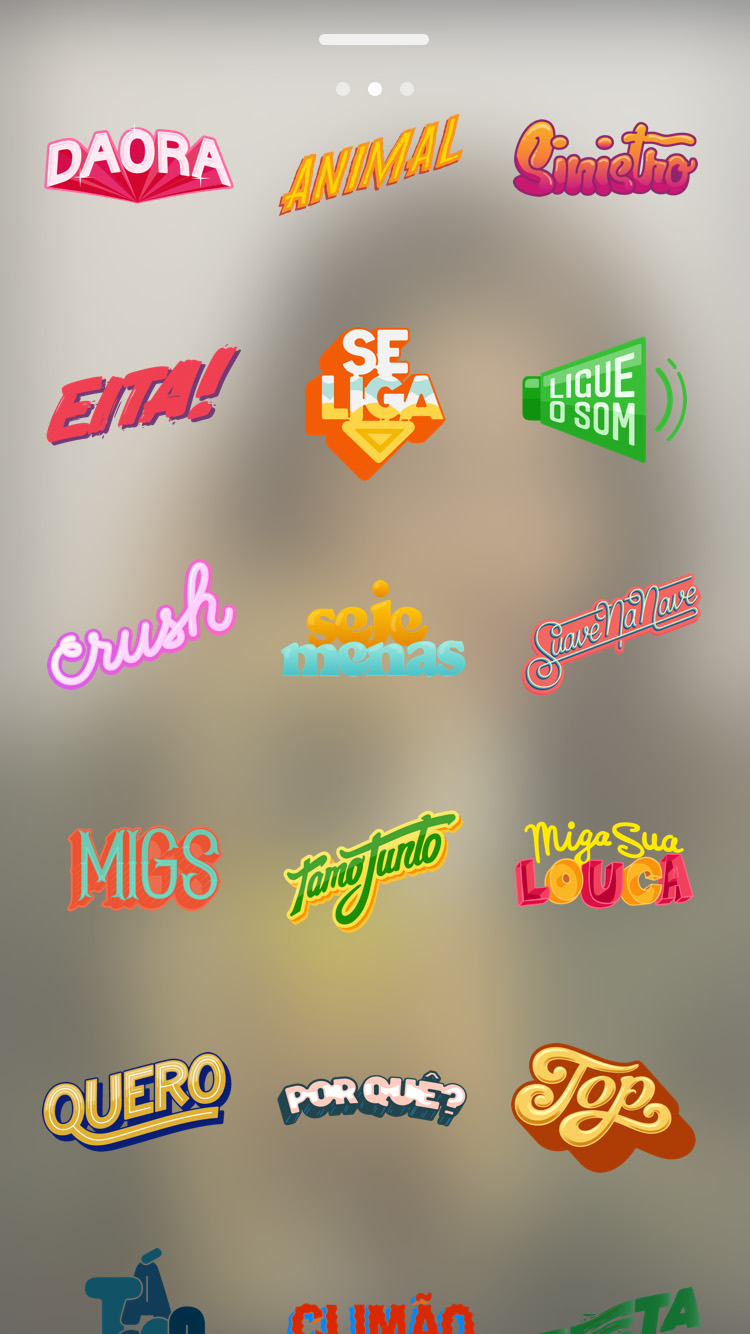 Aplicativo do Instagram lança opções com gírias em português