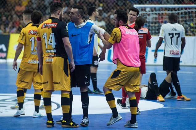 Partida final entre Sorocaba e Corinthians valendo o título da Liga Paulista de Futsal, na Arena Sorocaba, em São Paulo
