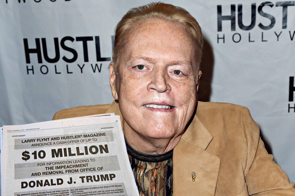 LOS ANGELES, CALIFORNIA - APRIL 09: Publisher Larry Flynt attends the Hustler Hollywood new store opening at Hustler Hollywood on April 9, 2016 in Los Angeles, California. (Photo by David Livingston/Getty Images)