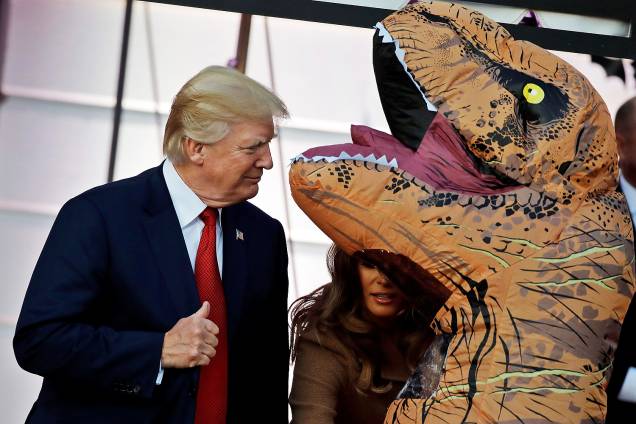 O presidente dos Estados Unidos, Donald Trump, durante evento de Halloween na Casa Branca - 30/10/2017 O presidente dos Estados Unidos, Donald Trump, durante evento de Halloween na Casa Branca - 30/10/2017