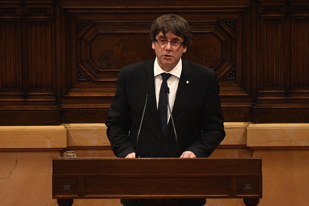 O presidente da Catalunha, Carles Puigdemont
