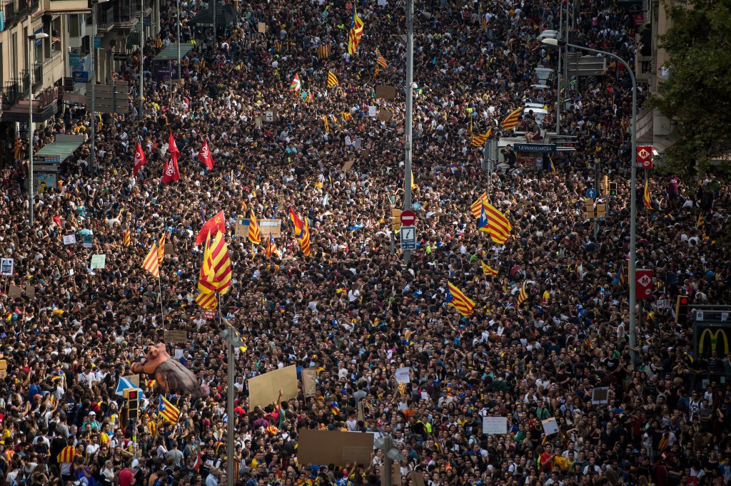Manifestações de independência na Catalunha
