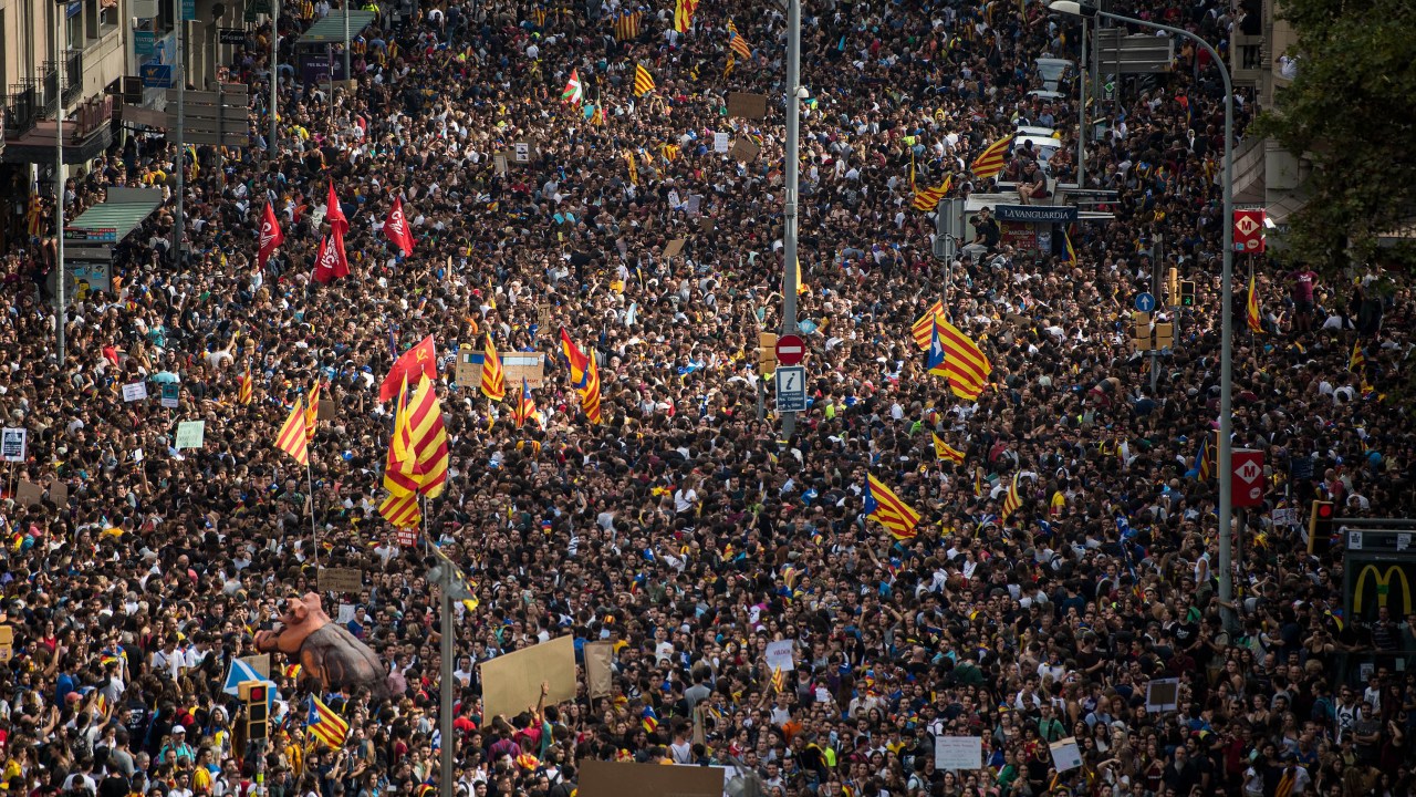 Manifestações de independência na Catalunha