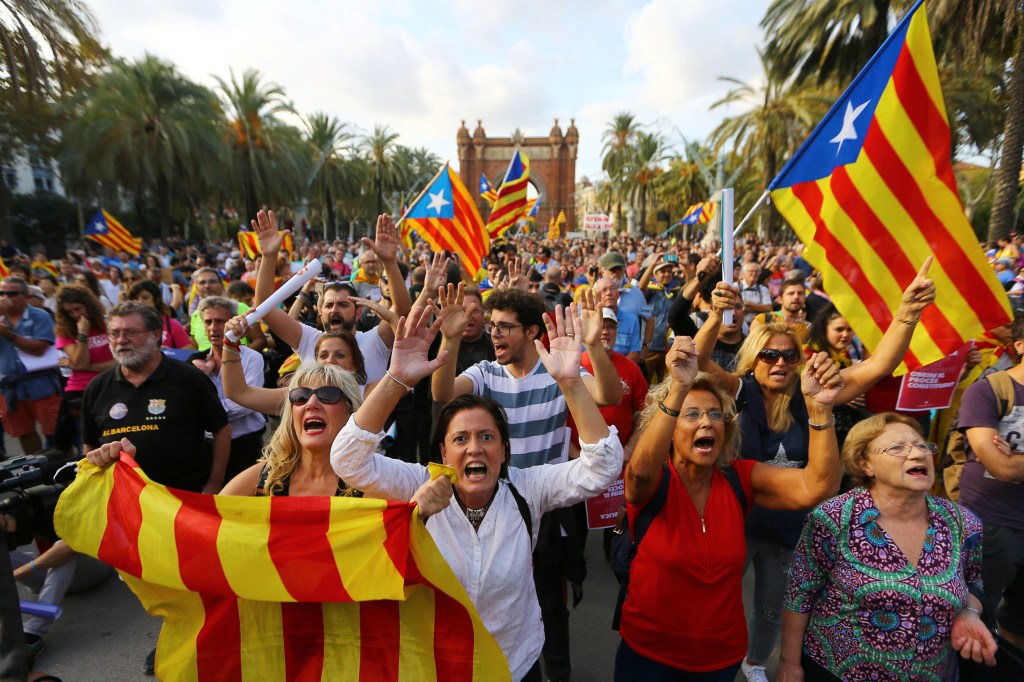 Manifestações pela independência da Catalunha