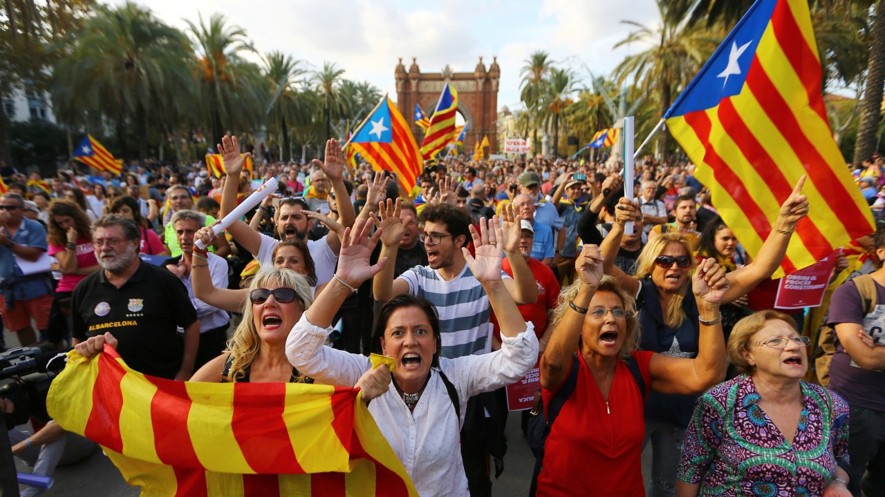 Manifestações pela independência da Catalunha