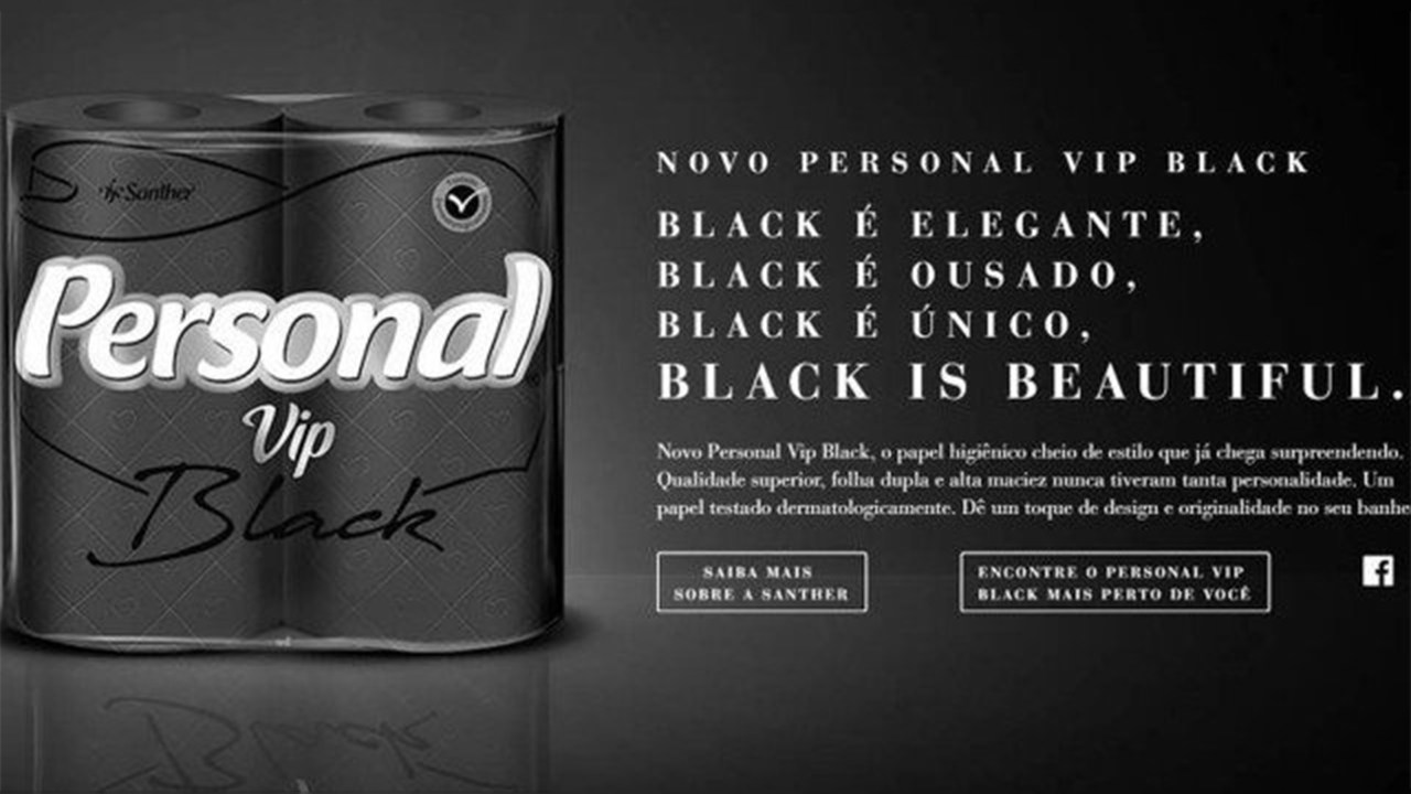 Papel higiênico Personal Black