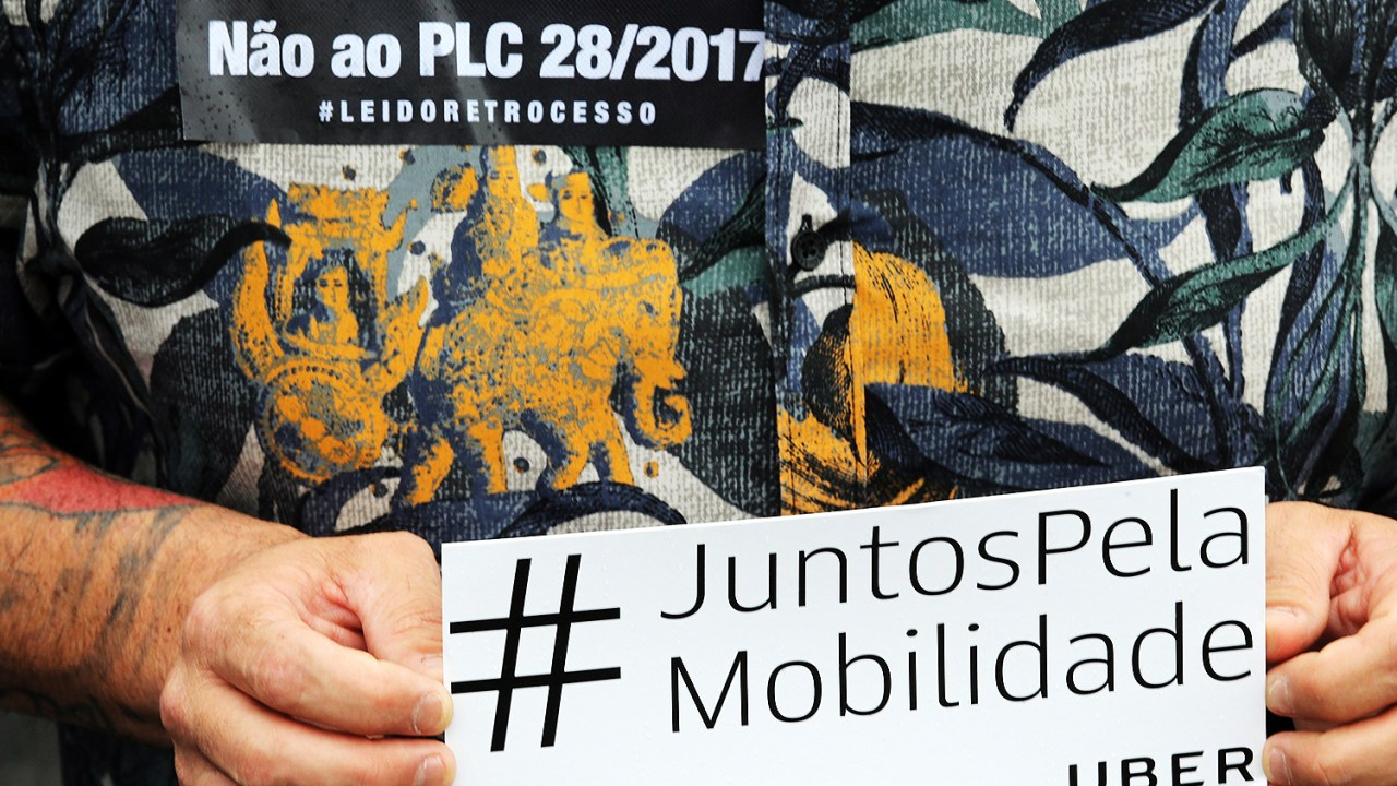 PL 28/2017 - Protesto de motoristas de aplicativos, como Uber e Cabify