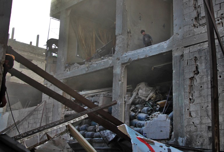 Bombardeio deixou destruição na região de Ghoutta Oriental