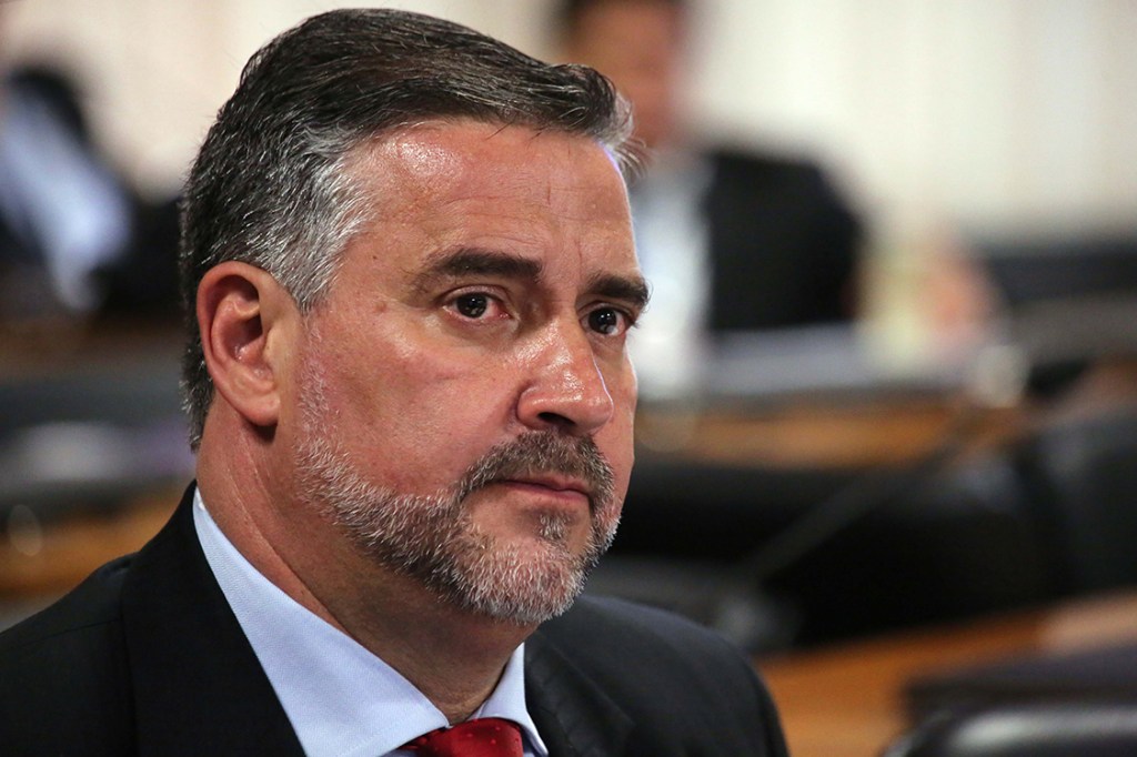 Deputado Paulo Pimenta durante depoimento do ex-advogado da Odebrecht, Rodrigo Tacla Duran na CPI da JBS, em Brasília