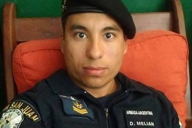 O cabo David Alonso Melián, de 30 anos, entrou na Marinha há oito anos. É natural de El Bobadal, em Santiago del Estero, no norte da Argentina