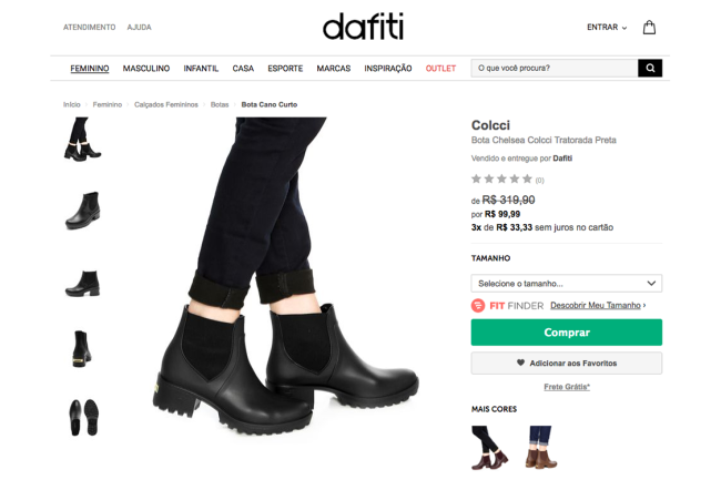 Black Friday: Desconto em botas na loja online Dafiti