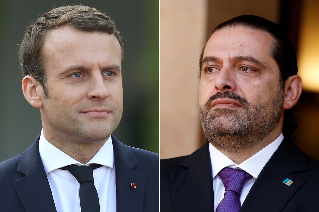 Emmanuel Macron e Saad Hariri