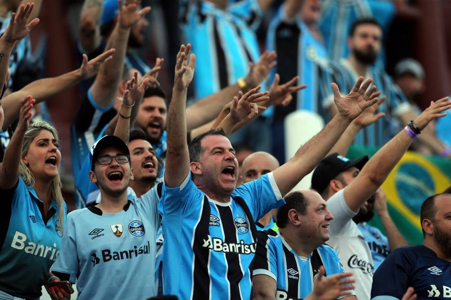 Torcedor antes da partida entre Lánus e Grêmio, válida pela final da Copa Libertadores da América 2017, realizado no Estádio Néstor Díaz Pérez (La Fortaleza), em Lanús, na Argentina - 29/11/2017