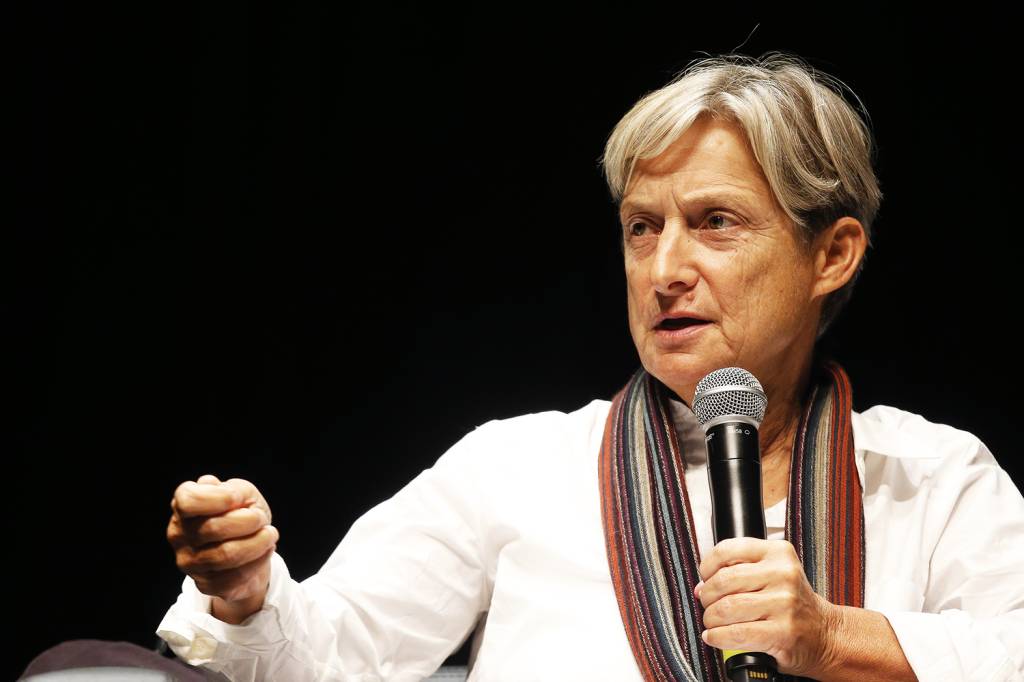 Judith Butler, filósofa, durante o seminario Queer, no Sesc Vila Mariana, em São Paulo (SP) - 09/09/2015