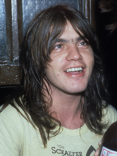 O guitarrista da banda AC/DC, Malcolm Young, em Nova York - 01/01/1977