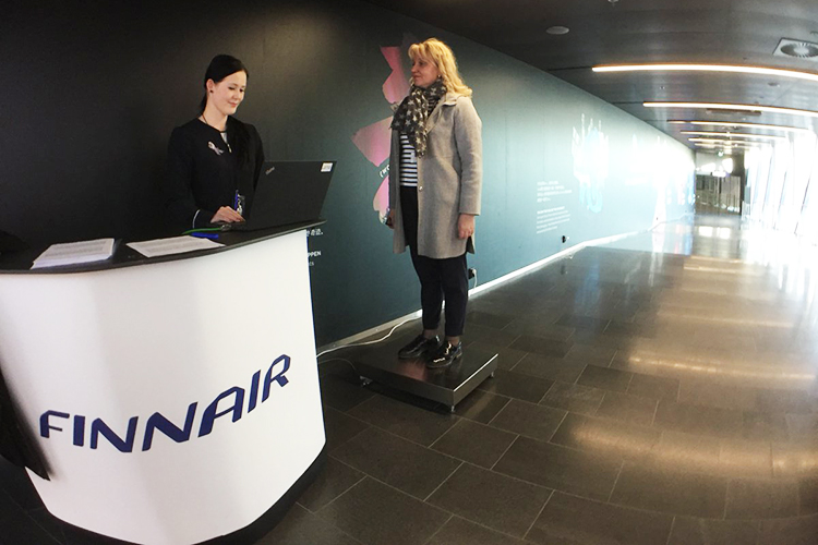 Companhia aérea europeia Finnair pesará passageiros antes de voo