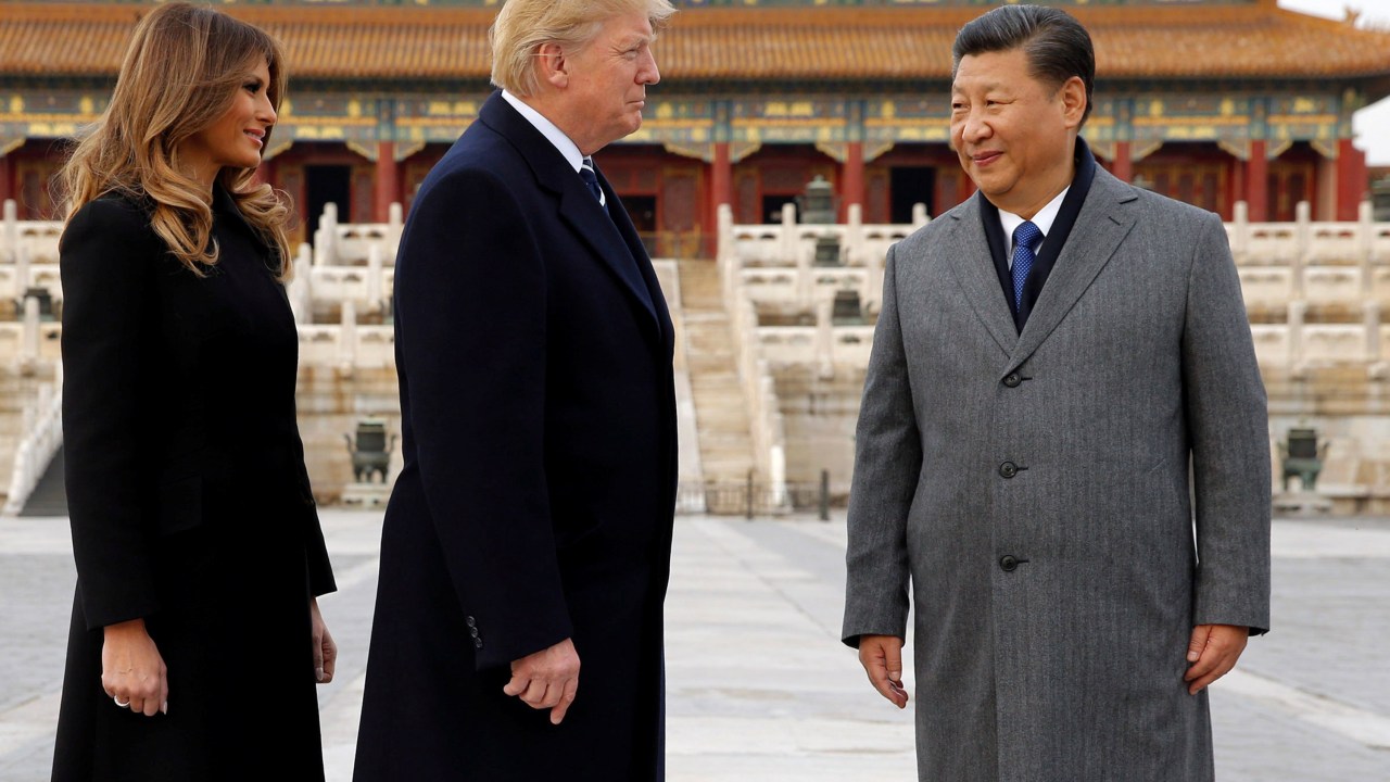 Imagens do dia - Donald Trump na China