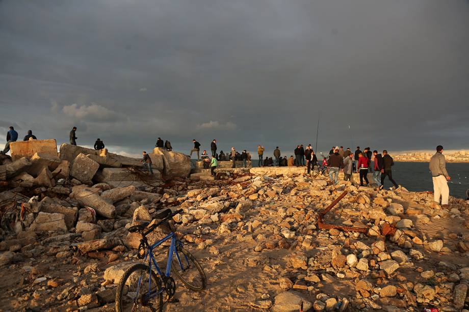 Praia na Faixa de Gaza