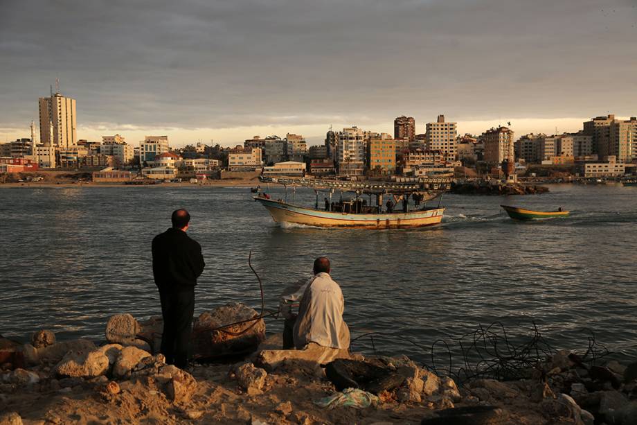 Praia na Faixa de Gaza