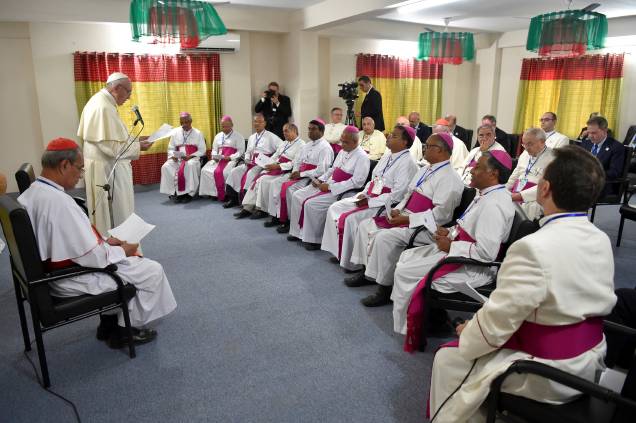 Papa Francisco se reúne com bispos de Bangladesh, em Dhaka - 01/12/2017 Papa Francisco se reúne com bispos de Bangladesh, em Dhaka - 01/12/2017