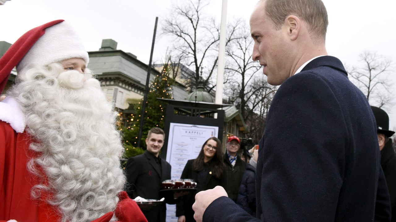 Príncipe William encontra com o Papai Noel