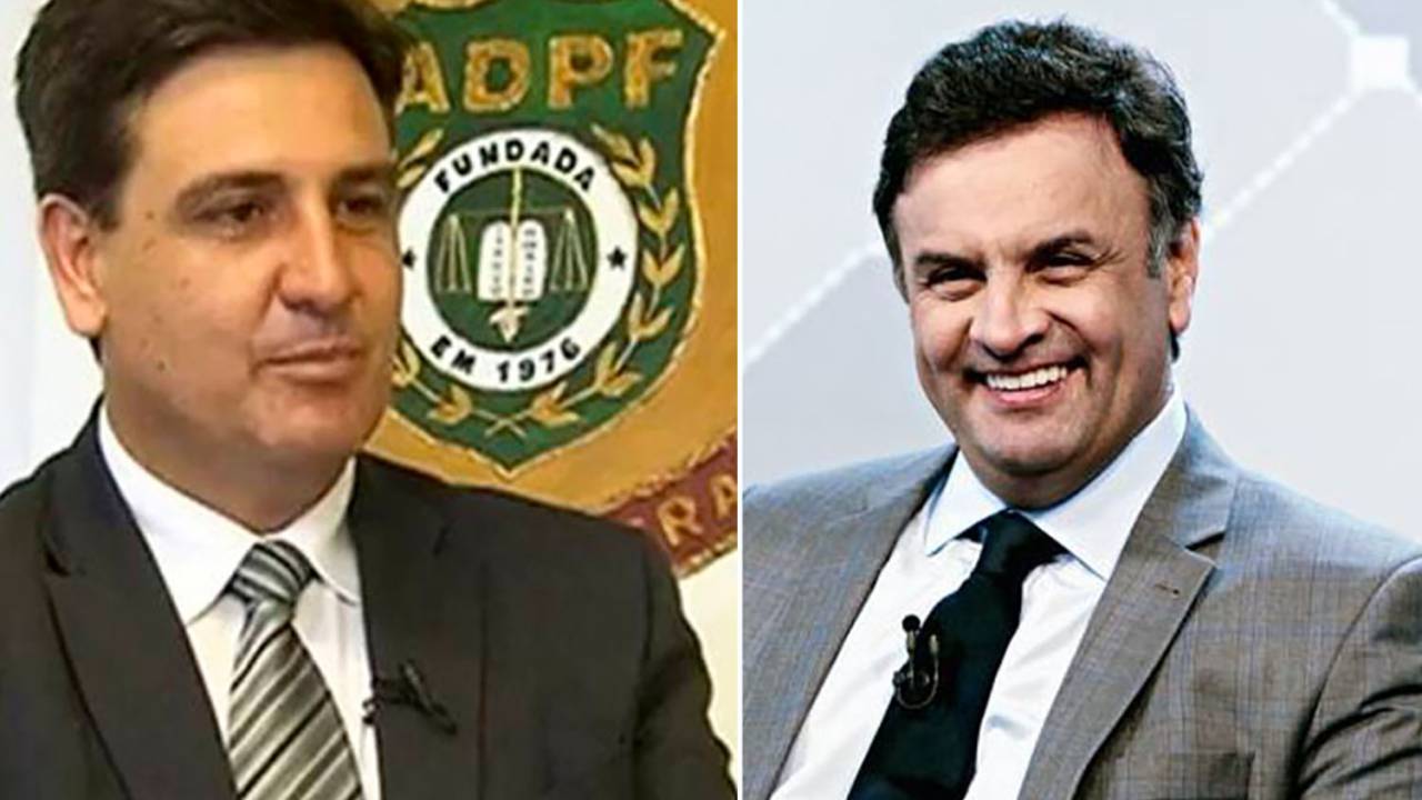 Fernando Segóvia e Aécio Neves montagem