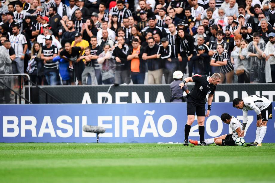 Jogo entre Corinthians e Palmeiras realizado na Arena Corinthians, Zona Leste de São Paulo. O Derby é válido pela 32ª rodada do Brasileirão 2017 - 05/11/2017