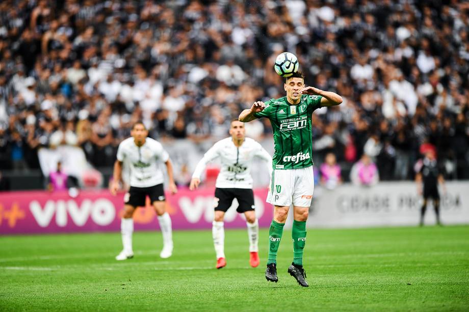 Moisés durante jogo entre Corinthians e Palmeiras realizado na Arena Corinthians, Zona Leste de São Paulo. O Derby é válido pela 32ª rodada do Brasileirão 2017 - 05/11/2017