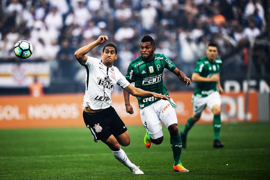 Jogo entre Corinthians e Palmeiras realizado na Arena Corinthians, Zona Leste de São Paulo. O Derby é válido pela 32ª rodada do Brasileirão 2017 - 05/11/2017