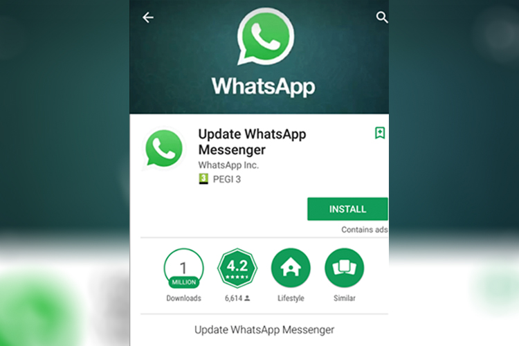 Falso aplicativo WhatsApp Messenger
